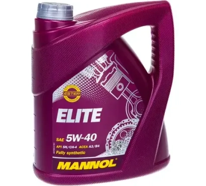Масло Mannol Elite 5W40 SN/CH A3/B4 (4л) синтетика
