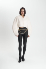 Укороченный жакет из шерсти