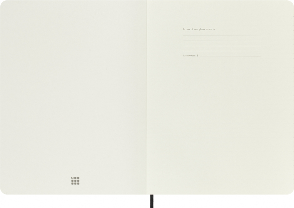 Блокнот Moleskine LE Soft Vegan Leather XL (QP621VBOABOX) 19х25 см, мягкая обложка, черный в подарочной коробке