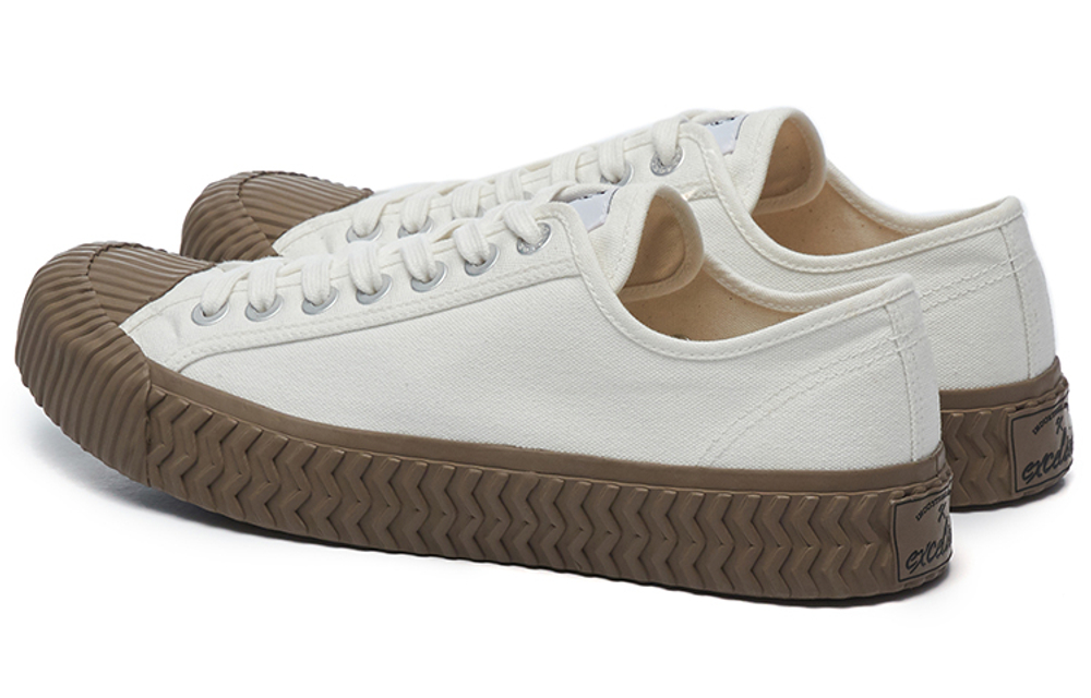 Excelsior Canvas Shoes Unisex Low top Steam White/Coffee
