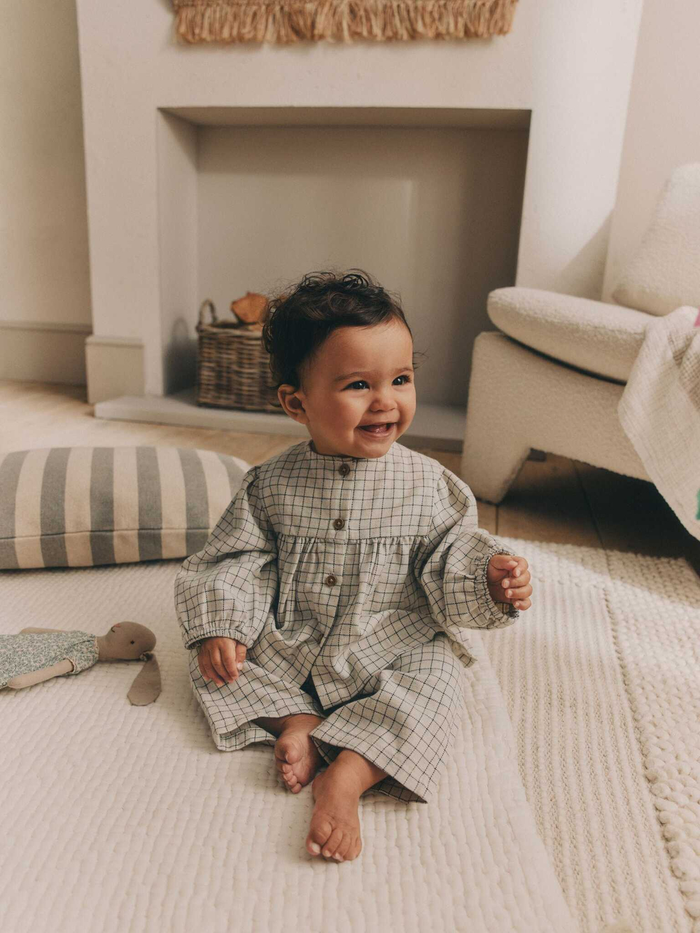 Блузка и брюки в комплекте для малышей Next E12-175, Белый