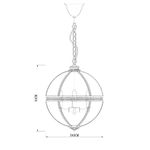 Люстра Residential 4 ant.brass