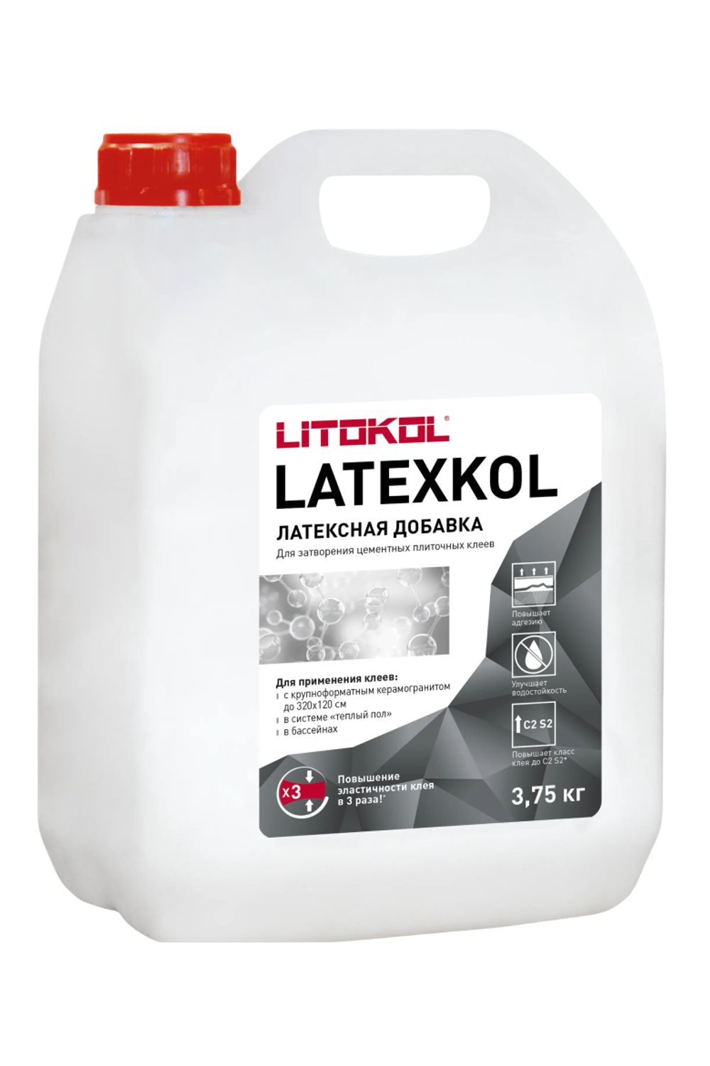 Латексная добавка для цементных клеев Litokol Latexkol 3.75 кг