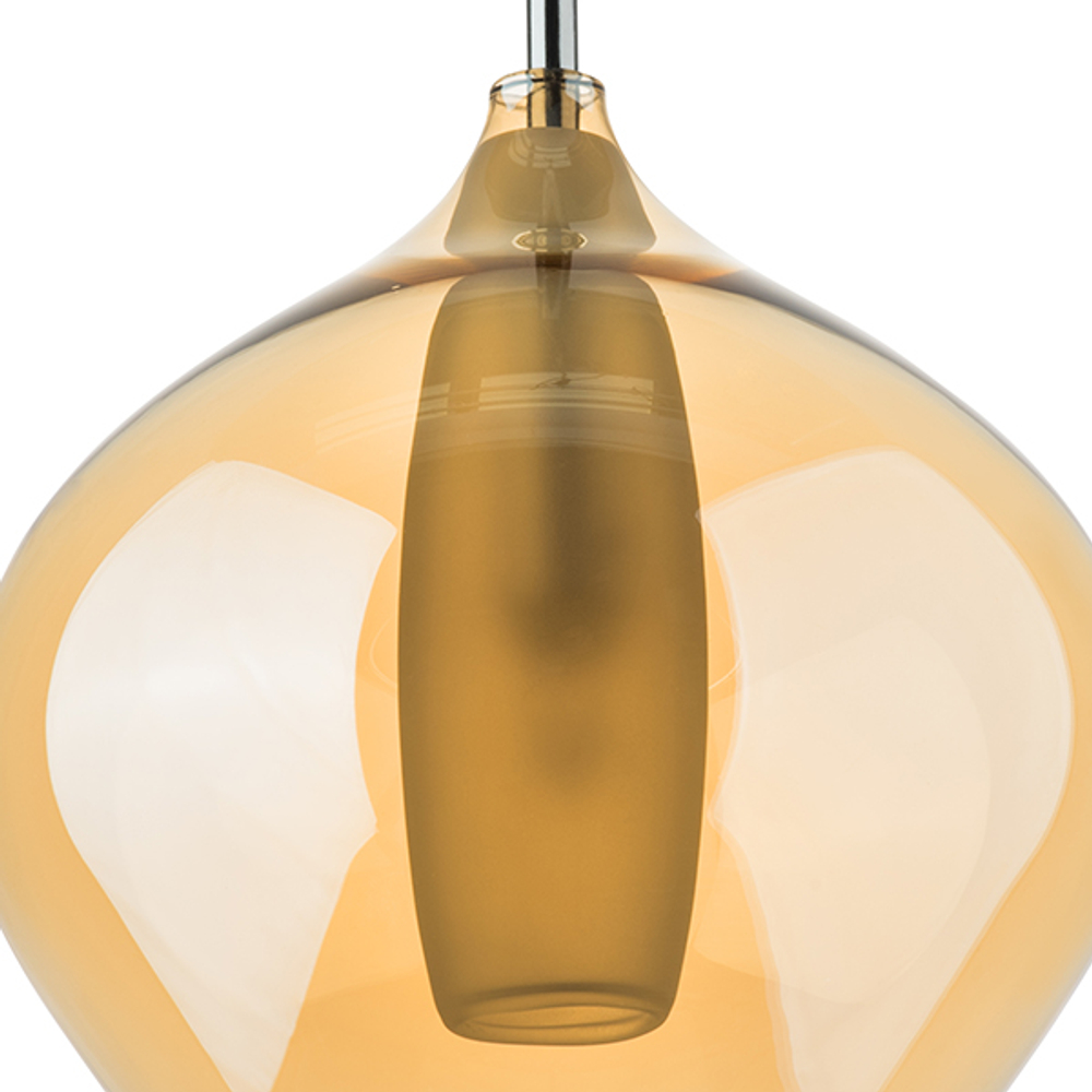 803043 Подвес PENTOLA 1х25W G9 ХРОМ/ЯНТАРЬ