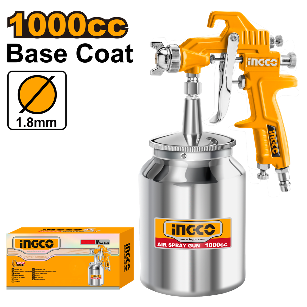 Краскопульт пневматический INGCO ASG3105 1000 мл 1,8 мм