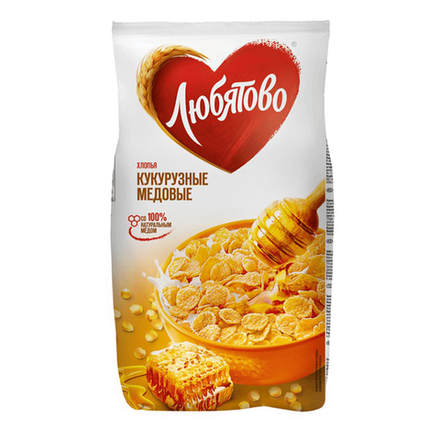 Хлопья Любятово кукурузные медовые 250 г