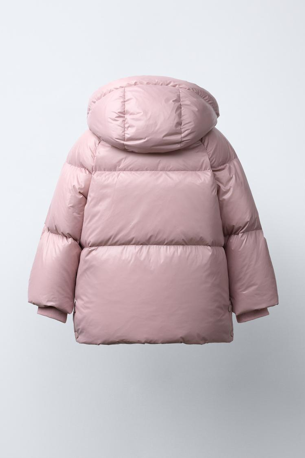 ZARA ПУХОВИК С НАПОЛНИТЕЛЕМ ИЗ ПЕРА И ПУХА WATER REPELLENT, РОЗОВЫЙ