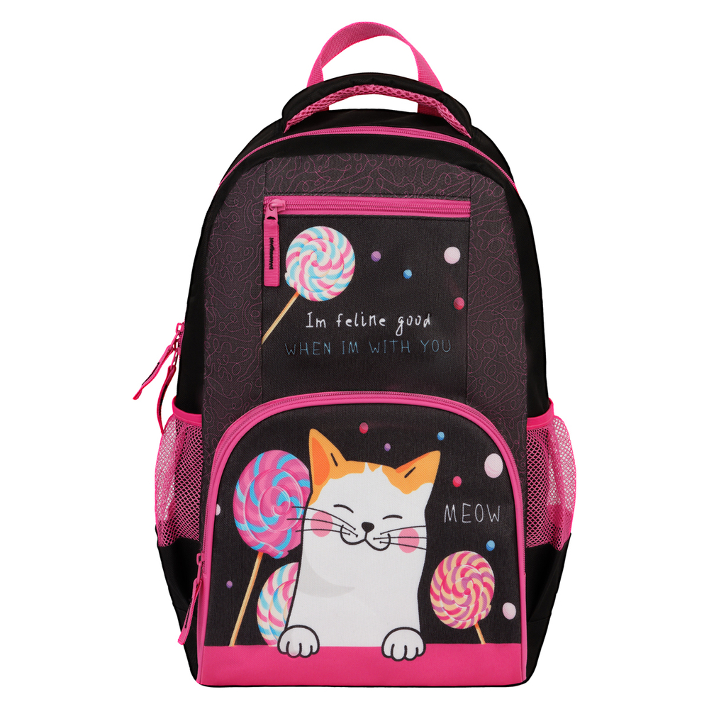АКЦИЯ ЛИК ArtSpace School "Meow", 44*31*16см, 1 отделение, 4 кармана, уплотн. спинка