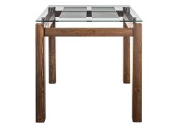Стеклянный стол Бран 104х74х76 кантри орех
