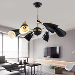 Ceiling design lamp  Duke by Delightfull (6 lampshades,  Black)
