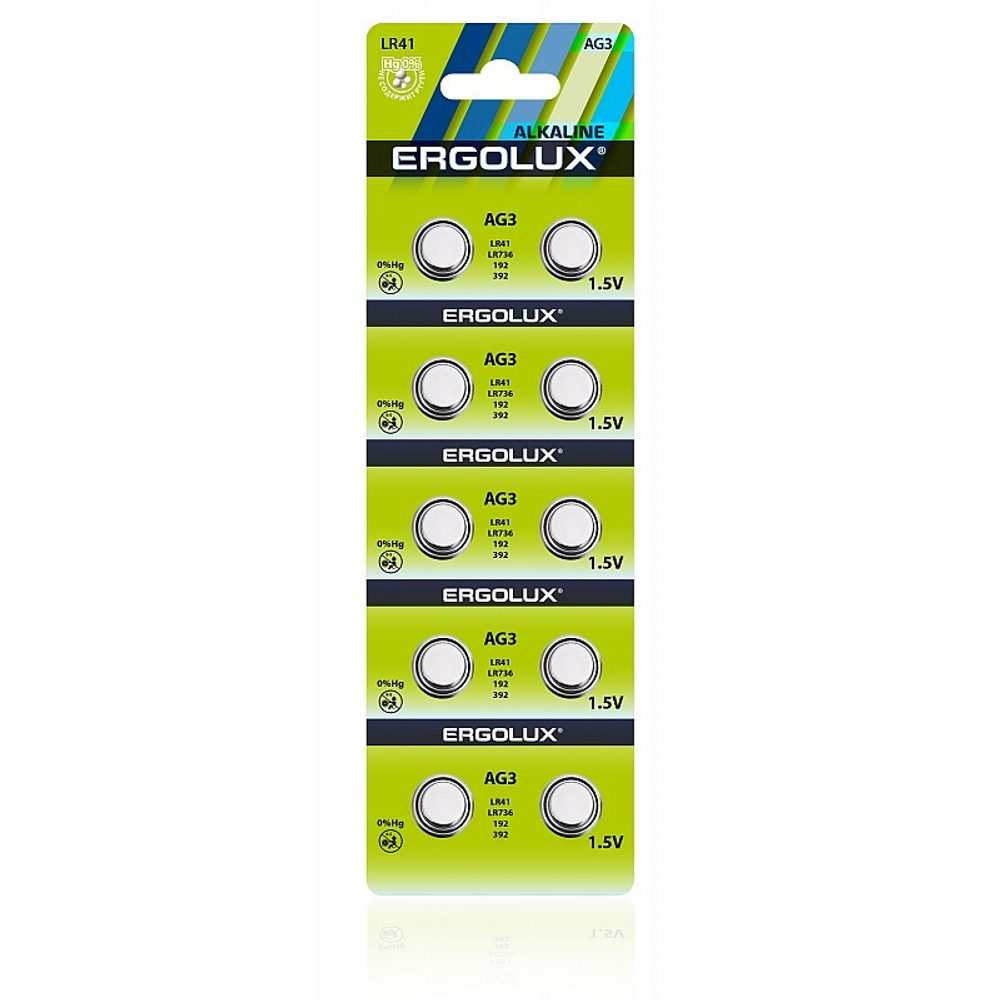 батарейка Ergolux AG 3 BL-10
