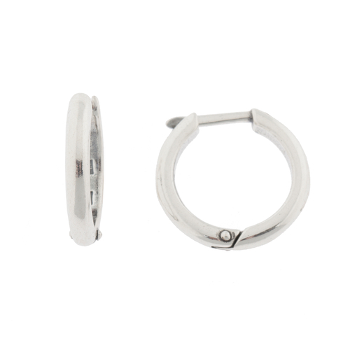 "Колечко" серьги в родиевом покрытии из коллекции "Классика" от Jenavi с замком конго