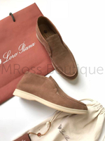 Женские замшевые ботинки Open Walk Loro Piana (Лоро Пиано) цвета кемэл