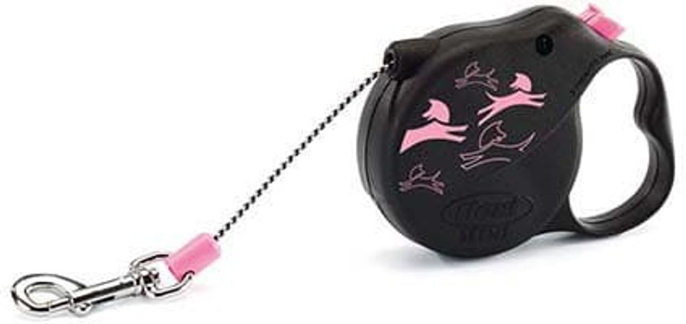 FLEXI рулетка Color "dog" mini (до 8 кг) трос 3 м до розовая