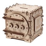 Сборная модель деревянный сейф с кодовым замком от DROVO - Деревянный конструктор, сборная механическая модель, 3d пазл