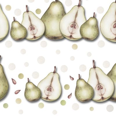 Груши в ряд мелко