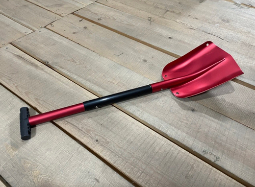 Лопата для очистки снега автомобильная, алюминиевая 82 см, красный (1 шт.)