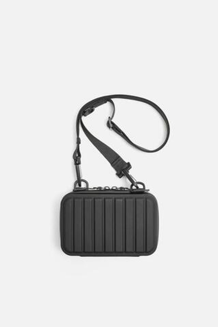 ZARA СУМКА С ЖЕСТКИМ КОРПУСОМ, ЧЕРНЫЙ