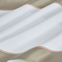 Постельное белье 2 спальное евро макси Сlaire&Caroll Frame белое с оливково-бежевым