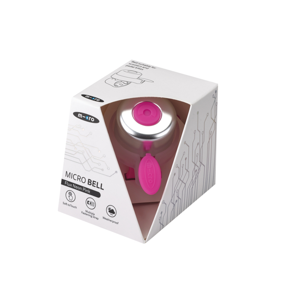 Звоночек на самокат Micro - Flux неоновый розовый