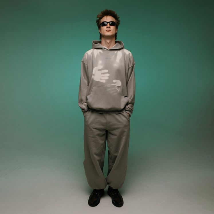 Худи UNIFORM Thermo Minilogo, темно-серый/белый
