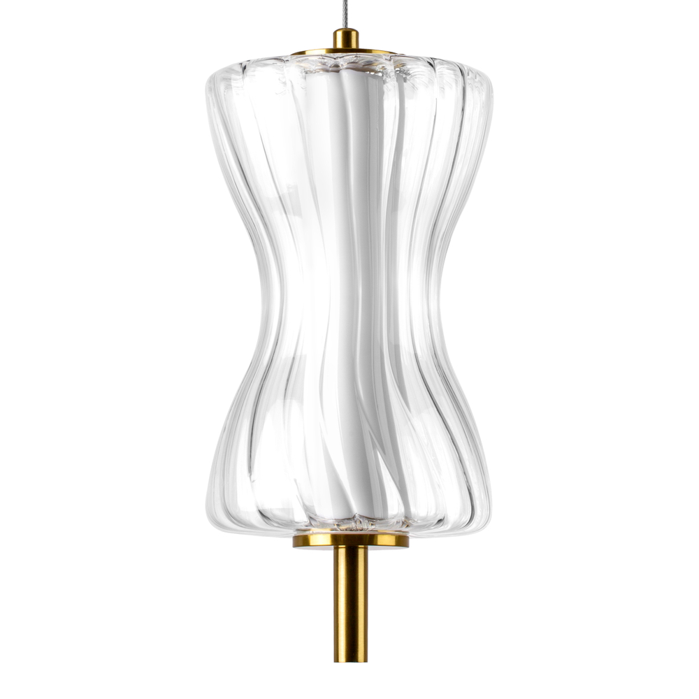 800013 Люстра BOTTO LED 6W 760LM ЛАТУНЬ/ПРОЗРАЧНЫЙ/БЕЛЫЙ 3000K