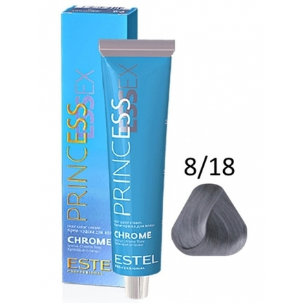 Краска для волос Estel Essex Princess Chrome (Светло-русый пепельно-жемчужный) 8/18