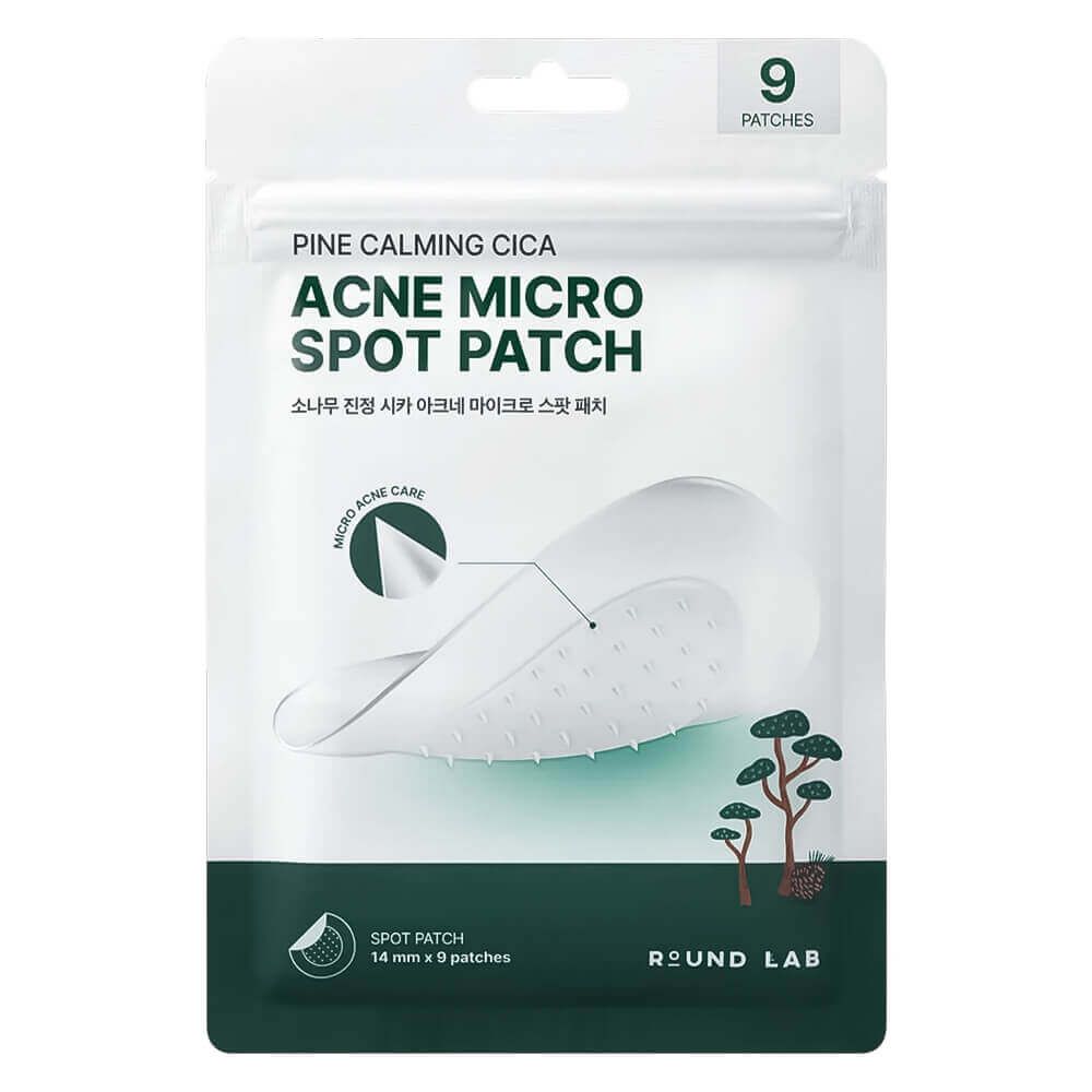 Локальные патчи с микроиглами от акне Round Lab Pine Calming Cica Acne Micro Spot Patch