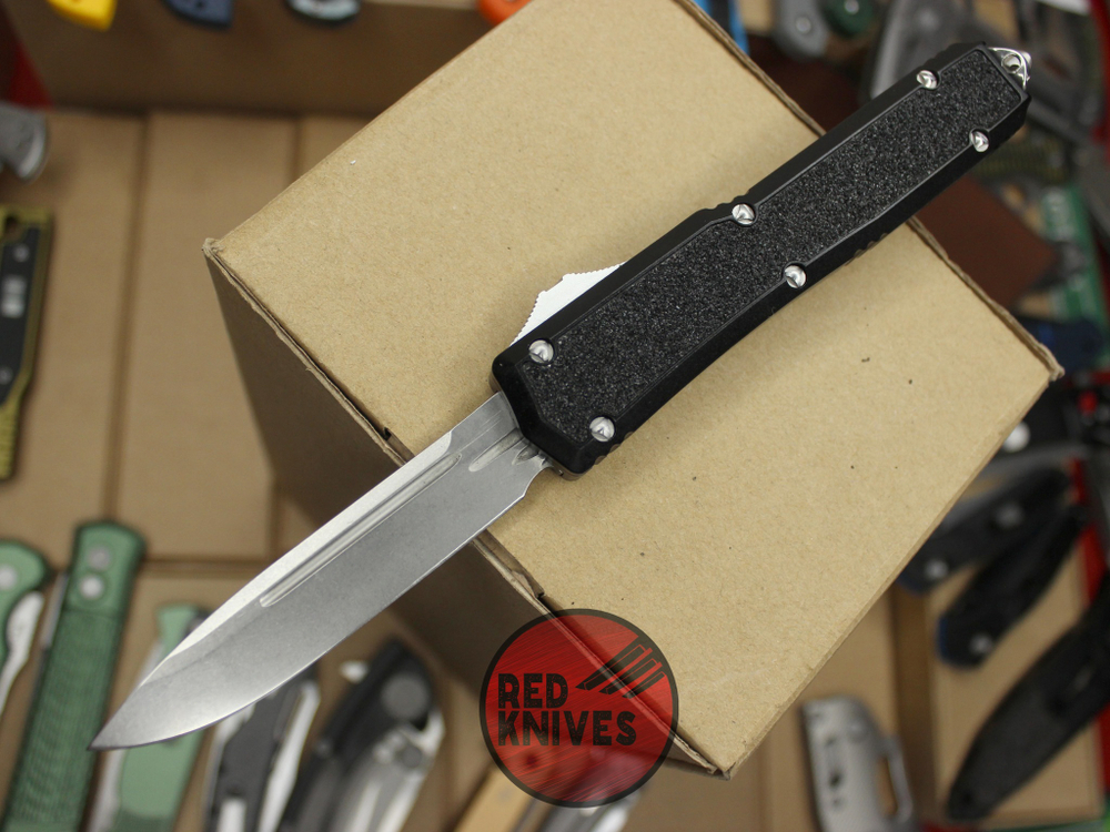 Нож Microtech Makora S/E - темная рукоять, клинок стоунвош