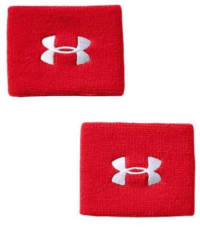 Напульсник теннисный Under Armour Performance Wristbands - red/white