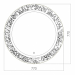 Зеркало Azario Лаго-8 77 см LED-00002395 с подсветкой
