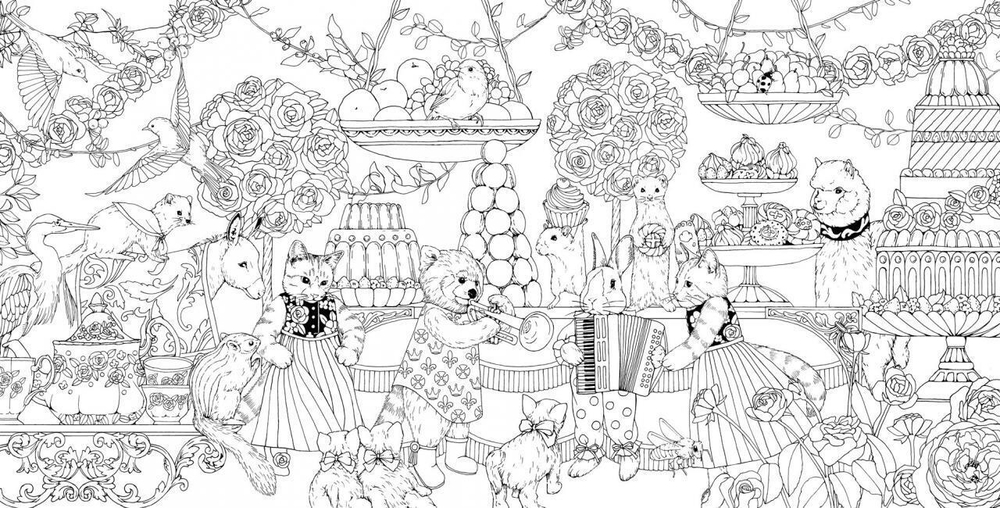 Rhapsody in The Forest. Coloring Book