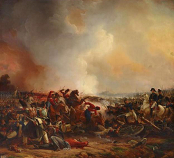 Битва за Полоцк 18 августа 1812 года. Гравюра по картине Combat de Polotsk.18 Aout 1812. 1838г.