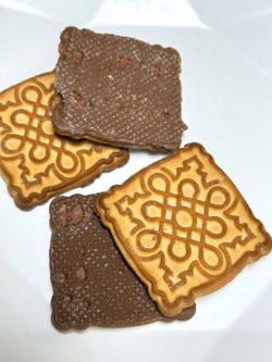 Печенье с топ.молоком сахарное с шоколадной глазурью 500гр.