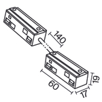 Коннектор питания угловой Maytoni Exility TRA034CPC-42W-15-1
