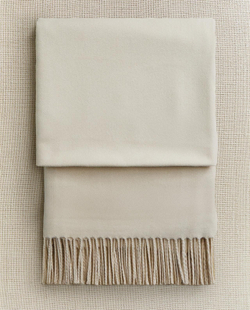 Zara Home - Декоративный плед с бахромой, экрю, 140x190 см