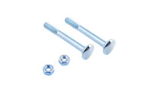 БОЛТ МЕБ. СТРОЙБАТ DIN 603 10X130 С ГАЙКОЙ (БЕЛЫЙ ЦИНК 2 ШТ)