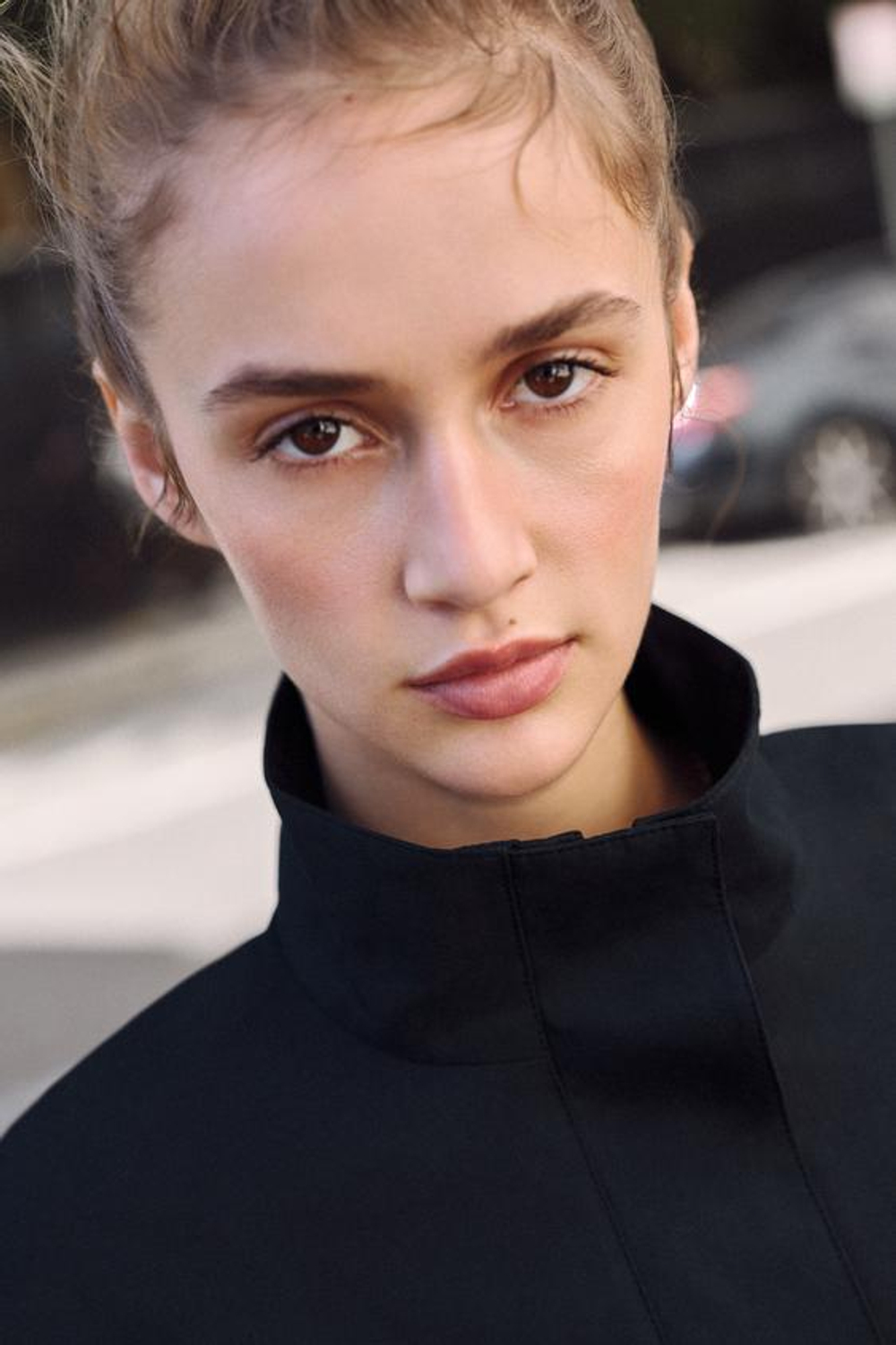 ZARA КОРОТКАЯ КУРТКА С ВОРОТНИКОМ-СТОЙКОЙ, МОРСКОЙ СИНИЙ