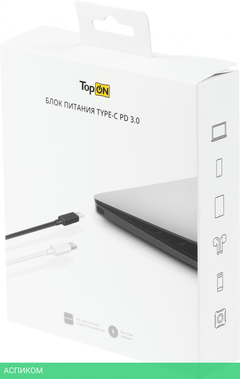 Блок питания для ноутбука TopON TOP-MI65-BLACK