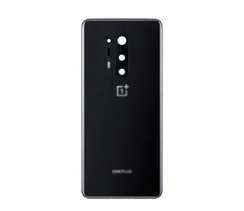 Задняя крышка для OnePlus 8 Pro черная (Onyx Black) со стеклом камеры