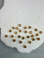 Шатоны 4 мм, Бежевый в золоте, 25 шт