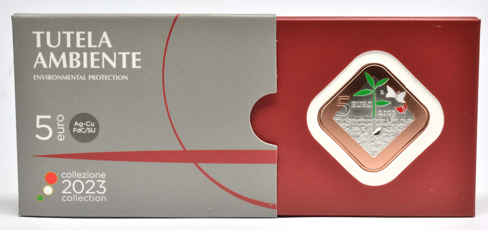 ИТАЛИЯ, 2023, 5 ЕВРО [БИМЕТАЛЛ]