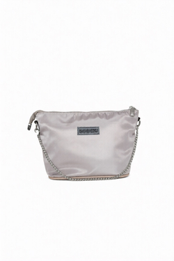 Сумка женская через плечо из нейлона серая QOZA