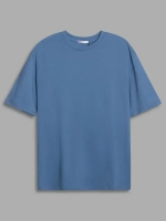 Футболка мужская летняя повседневная однотонная хлопок