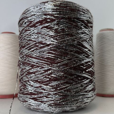 EMPORIUM - Luxury Production by Ri.go.; 90% меринос, 8% фольга, 2% п/а; 220м/100гр; цвет: бордово-коричневый в серебре