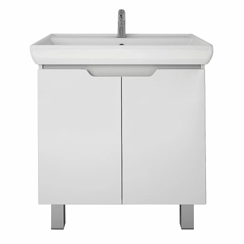 Тумба с раковиной подвесная/напольная Dreja Q PLUS (D) 70 белый глянец