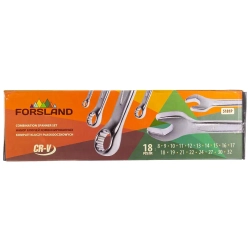 Ключи комбинированные, набор 18пр. (8-19, 21, 22, 24, 27, 30, 32мм) Forsland Forsland-5181P