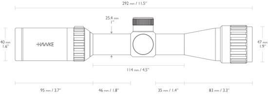 Оптический прицел Hawke Vantage IR 2-7x32 AO Mil-Dot с подсветкой (14211)