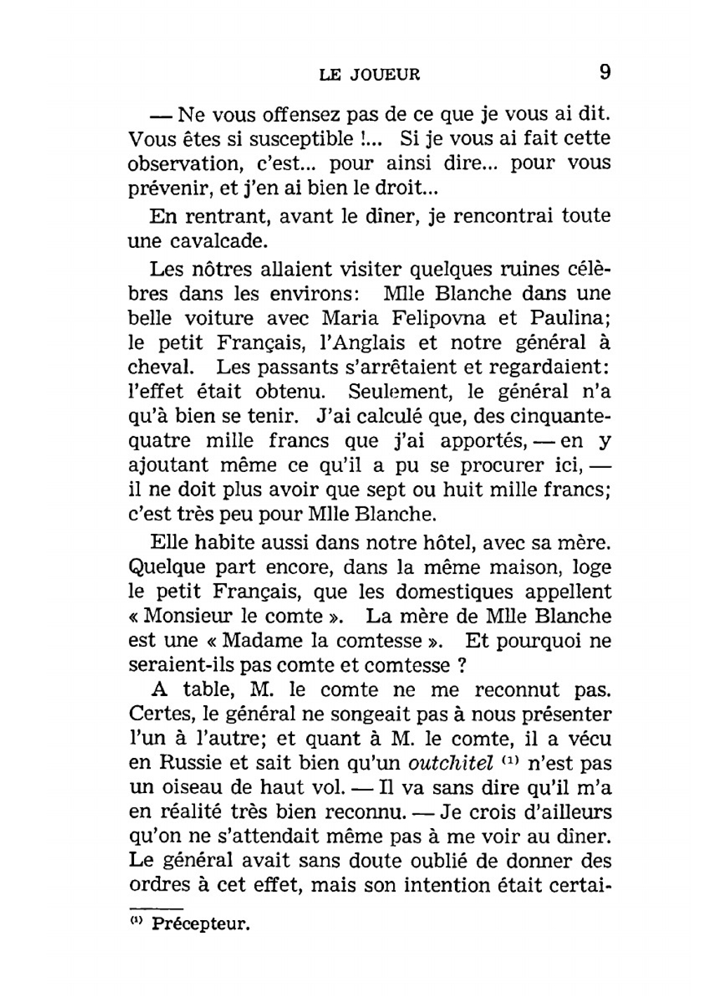 Le Joueur | Fyodor Mikhailovich Dostoevsky