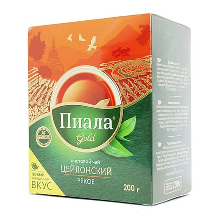 Чай черный "Пиала gold" Цейлон листовой 200г. Казахстан